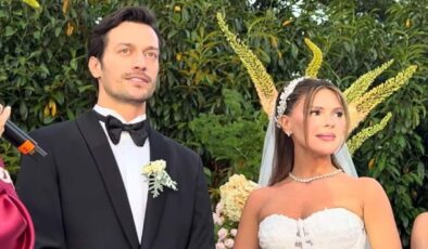 Feyyaz Şerifoğlu ve Merve Dinçkol dünyaevine girdi! Düğünde gözyaşlarını tutamadı