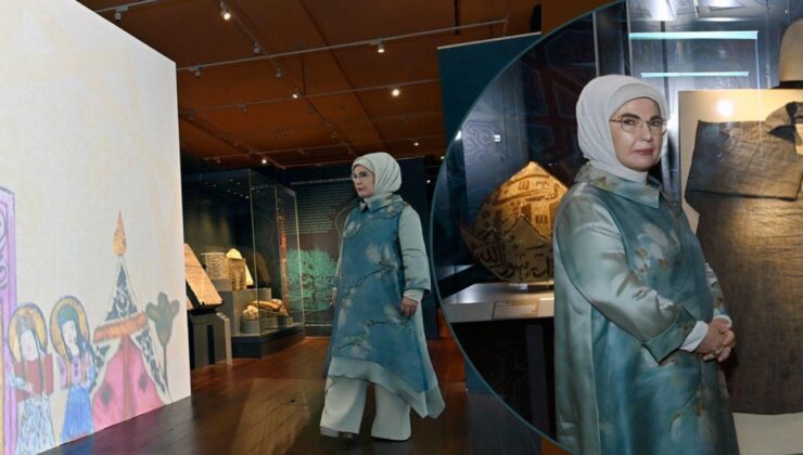 Emine Erdoğan Anadolu Selçukluları Sergisi’ni ziyaret etti