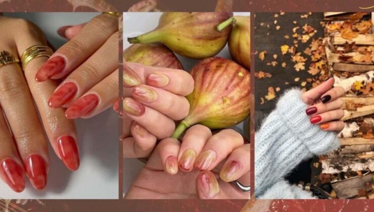 Tırnaklarda sonbahar etkisi: Renkler ve desenlerle çarpıcı manikür trendleri!
