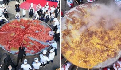 Afyon’da 1930 kilo ağırlığındaki sucuklu yumurta dünya rekorunu kırdı!