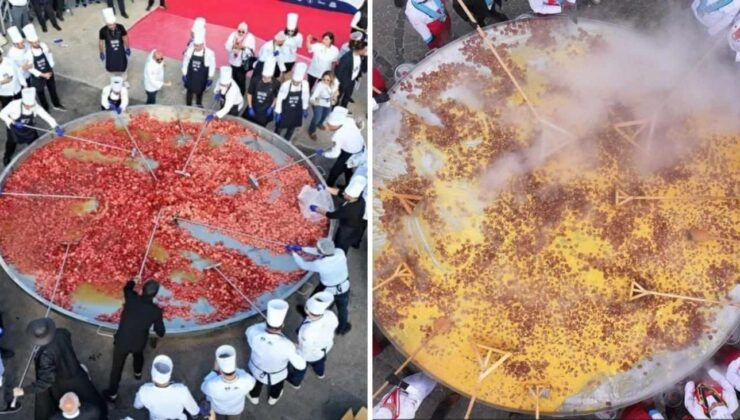 Afyon’da 1930 kilo ağırlığındaki sucuklu yumurta dünya rekorunu kırdı!