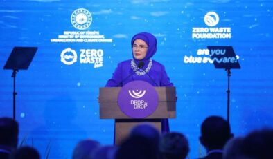 Emine Erdoğan “Damla Damla – Sıfır Atık Mavi” sergisinin açılışında konuştu