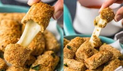 Ev yapımı fırında mozzarella stick tarifi: Dışı çıtır, içi yumuşacık!