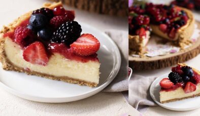 Göz alıcı ve inanılmaz lezzetli: Borcamda orman meyveli cheesecake tarifi