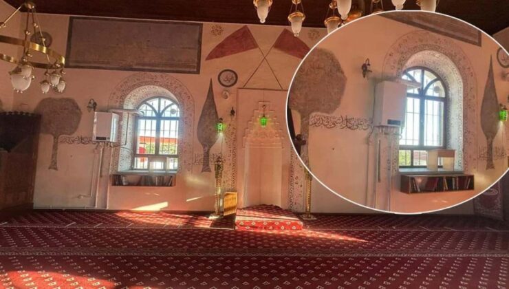 Tepki üstüne tepki topladı: Eskişehir’de 139 yıllık caminin kıble duvarında şoke eden manzara!