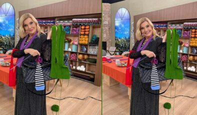 6 bin TL’lik çantaya rakip: Derya Baykal’dan viral olacak çoraptan telefon çantası fikri