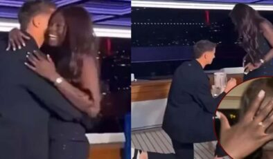 Milli futbolcu Bertuğ Yıldırım Portekizli modele Azer Bülbül eşliğinde evlilik teklifi etti!