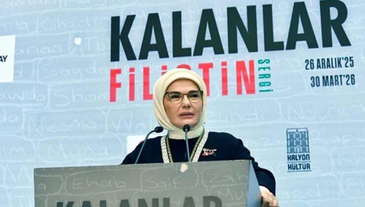 Emine Erdoğan, “Kalanlar” Filistin Sergisi’ne ilişkin videolu paylaşımda bulundu