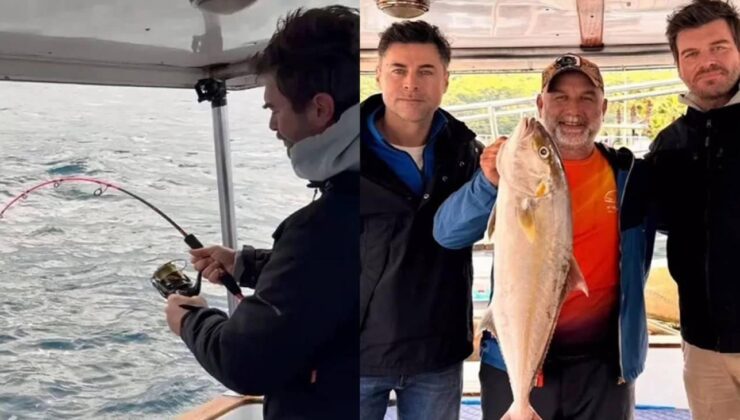 Kıvanç Tatlıtuğ ve Kıvanç Kasabalı balık tuttu! O anlar çok konuşuldu