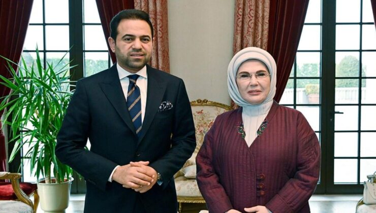 Emine Erdoğan, Müslüman Alimler Konseyi Genel Sekreteri Abdelsalam ile bir araya geldi