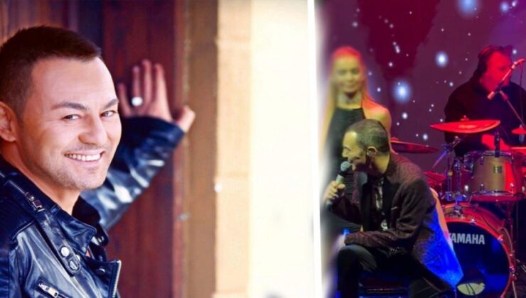 Serdar Ortaç sahnede yere düştü! O anları seyirciler kayda aldı