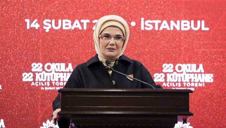 Emine Erdoğan, TOGEMDER’in “22 Okula 22 Kütüphane” projesinin açılış töreninde konuştu