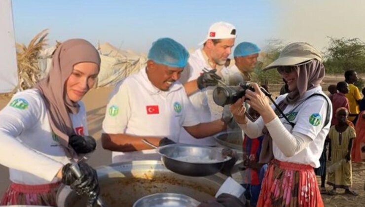 Gamze Özçelik Ramazan ayında takdir topladı: Sudan’da iftar sofrası kurdu