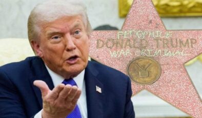 Donald Trump’ın Şöhretler Kaldırımı’ndaki yıldızına protesto!