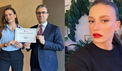 Maliye Bakanlığından Serenay Sarıkaya’ya teşekkür belgesi!