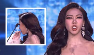 Miss Grand Thailand’da talihsiz kaza: Yarışmacının sahnede protez dişleri düştü!