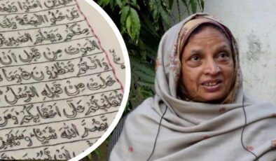 32 senede iğne iplikle Kur’an-ı Kerim’i yazdı: Pakistanlı kadın hayretler içinde bıraktı!