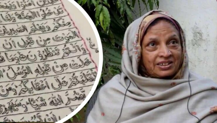 32 senede iğne iplikle Kur’an-ı Kerim’i yazdı: Pakistanlı kadın hayretler içinde bıraktı!