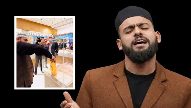 Celal Karatüre, cam fanustaki 5 kilogramlık külçe altını tek hamlede çıkardı!