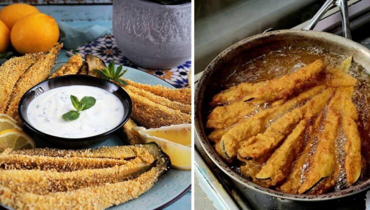 Dışı kıtır, içi yumuşacık lezzetli çıtır yelpaze patlıcan!