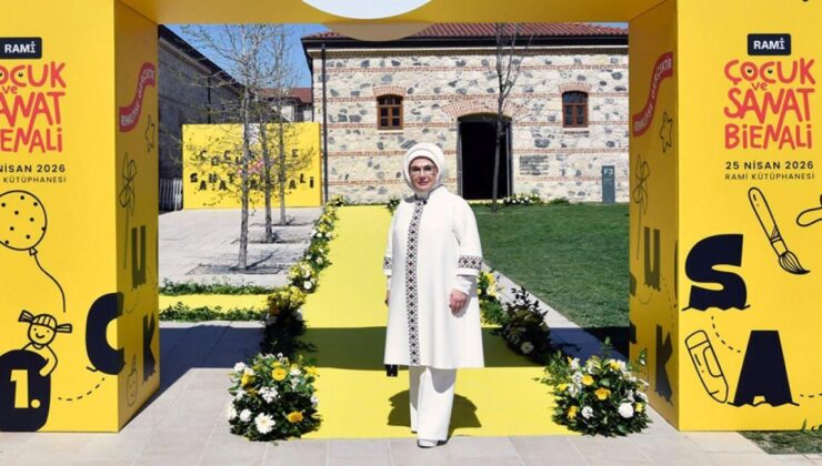 Emine Erdoğan’dan Rami Çocuk ve Sanat Bienali’nin açılışına ilişkin paylaşım