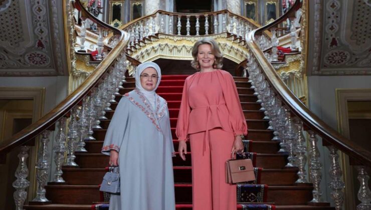 Emine Erdoğan Belçika Kraliçesi Mathilde’yi İstanbul’da ağırladı!