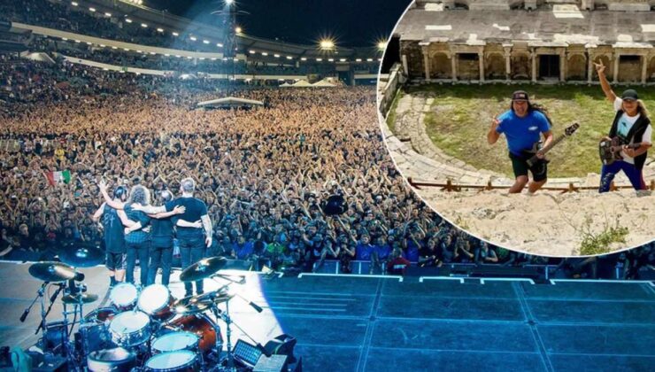 Metallica üyeleri Kirk Hammett ve Robert Trujillo’dan gizli Pamukkale ziyareti!